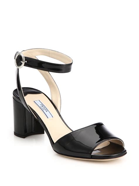 prada block heel double strap sandal|prada heels price.